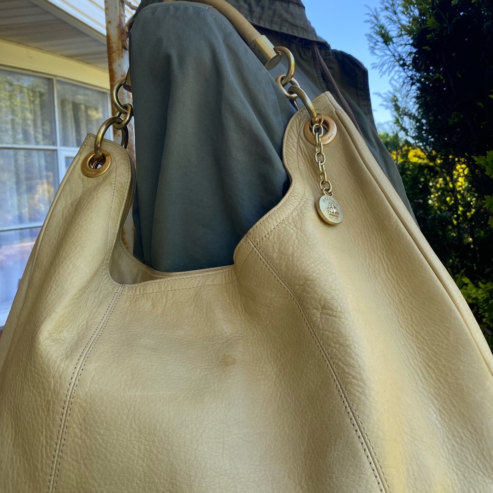 Brahmin Large Pebbled Leather Hobo Tote Bag - Picture 4 of 16